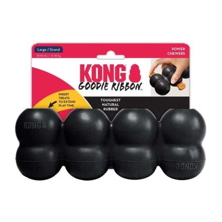 KONG KUTYAJÁTÉK EXTREME GOODIE RIBB 22CM FEKETE