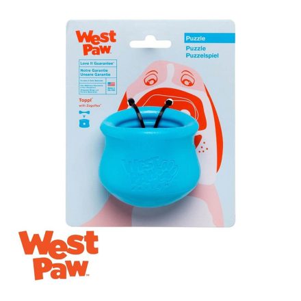 WEST PAW KUTYAJÁTÉK TOPPL 8CM "S" KÉK