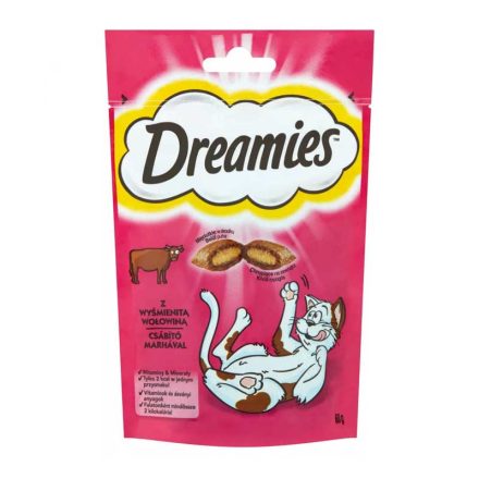 DREAMIES 60G Marhás jutalomfalat macskáknak