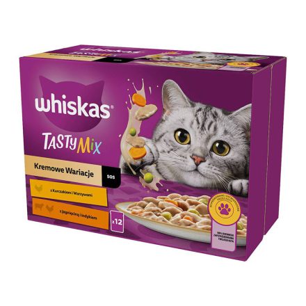 WHISKAS POUCH TASTY MIX CREAMY  12X85G MÁRTÁSBAN