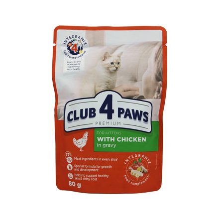 CLUB 4 PAWS PREMIUM CAT CSIRKE 80G