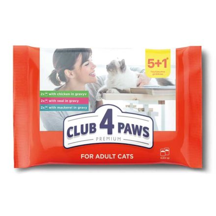 CLUB4PAWS CAT POUCH  (5+1)