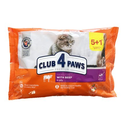 CLUB 4 PAWS PREMIUM CAT NEDVES ELEDEL MARHA 480G (5+1)