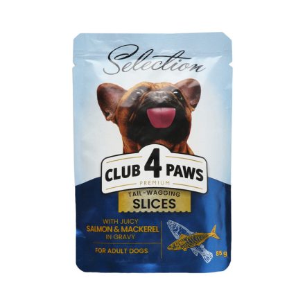 CLUB 4 PAWS PREMIUM DOG NEDVES ELEDEL LAZAC-MAKRÉLA 85G