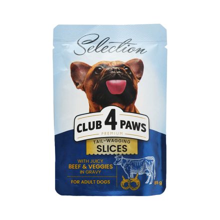 CLUB 4 PAWS PREMIUM DOG NEDVES ELEDEL MARHA-ZÖLDSÉG 85G