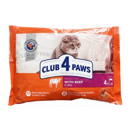 CLUB 4 PAWS PREMIUM CAT NEDVES ELEDEL MARHA (4x85g)