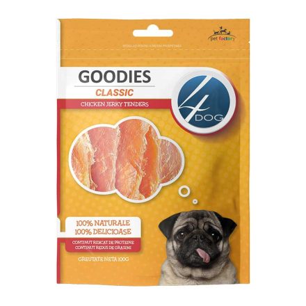 4DOG CLASSIC CSIRKE JERKY TENDERS 100G