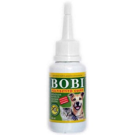 Bobi fültisztító csepp macskáknak és kutyáknak 60ml