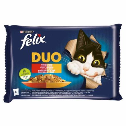 Felix Sensations Duo Házias Válogatás aszpikban nedves macskaeledel 4 x 85g (340g)