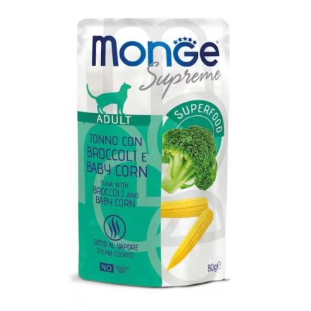 MONGE CAT TONHAL-BROKKOLI KUKORICA 80 G ADULT POUCH