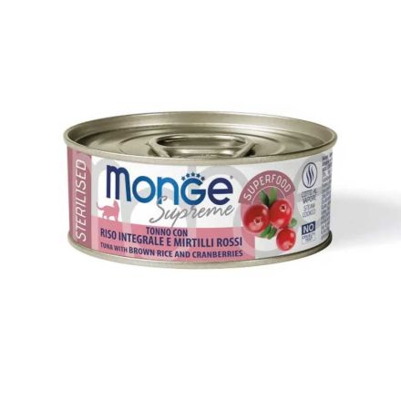 MONGE CAT TONHAL-ÁFONYA STERILISED 80G KONZERV