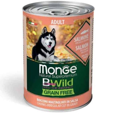 Monge Dog Bwild Gabonamentes eledel lazaccal 400g