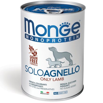 MONGE DOG Monoprotein Bárány pástétom 400g