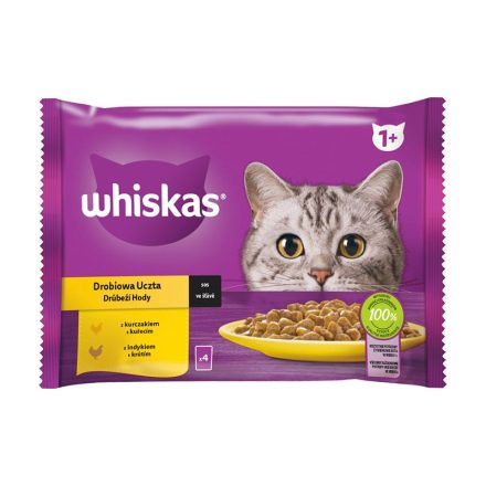 WHISKAS CAT POUCH  4X85G SZÁRNYAS