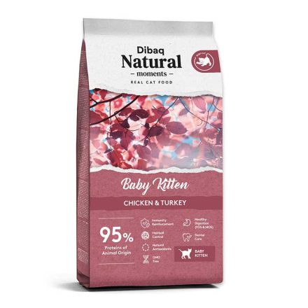 DIBAQ NATURAL MOMENTS BABY KITTEN - MAGAS PRÉMIUM MINŐSÉGŰ ELEDEL CSIRKE- ÉS PUL