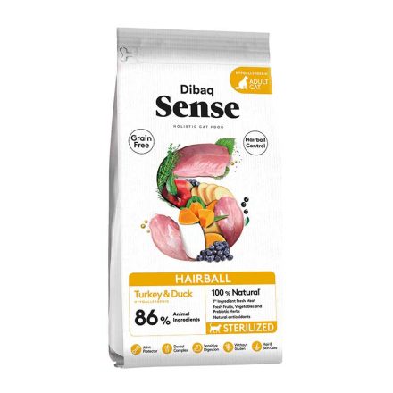 Dibaq Sense CAT Grain Free HAIRBALL 1,5 kg Kacsa-Pulyk