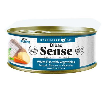 DIBAQ SENSE STERILIZED WHITE FISH - GABONAMENTES, HIPOALLERGÉN ELEDEL FEHÉRHALLA