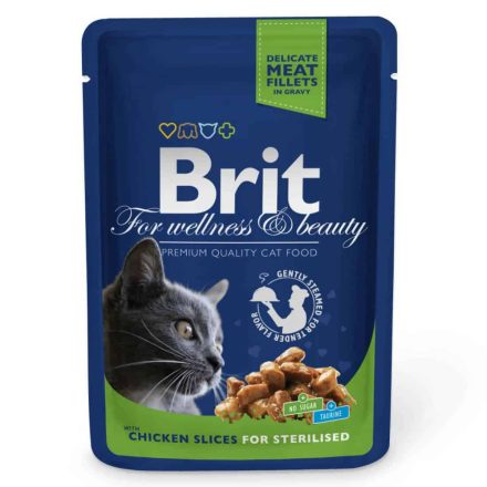 Brit Premium Cat Alutasakos csirkeszeletekkel ivartalanított macskáknak 100g