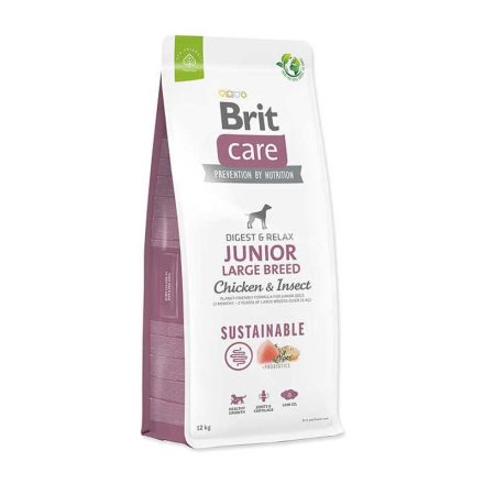 BRIT CARE SUSTAINABLE JUNIOR LARGE 12KG CHIC-INSECT