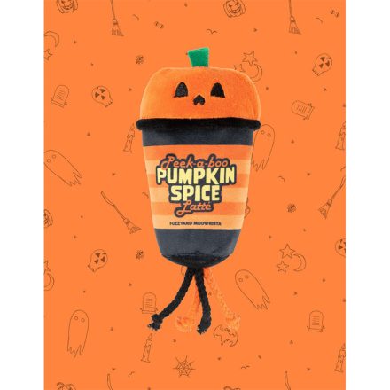 FUZZYARD HALLOWEEN CAT TOY PEEK-A-BOO PUMPKIN SPICE LATTE